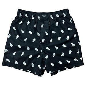 American Eagle XS Black Boxer Shorts Ghost Print Size 26–28